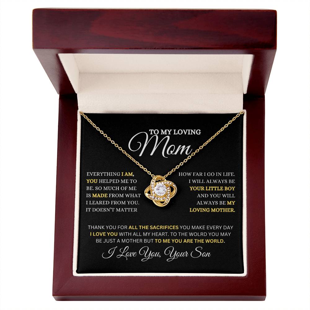 To My Mom | Love Knot Necklace Gift From Son
