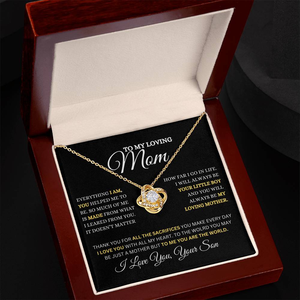 To My Mom | Love Knot Necklace Gift From Son