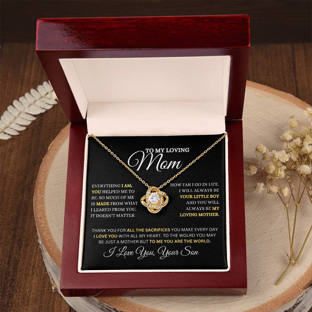 To My Mom | Love Knot Necklace Gift From Son