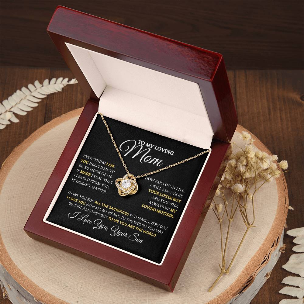 To My Mom | Love Knot Necklace Gift From Son