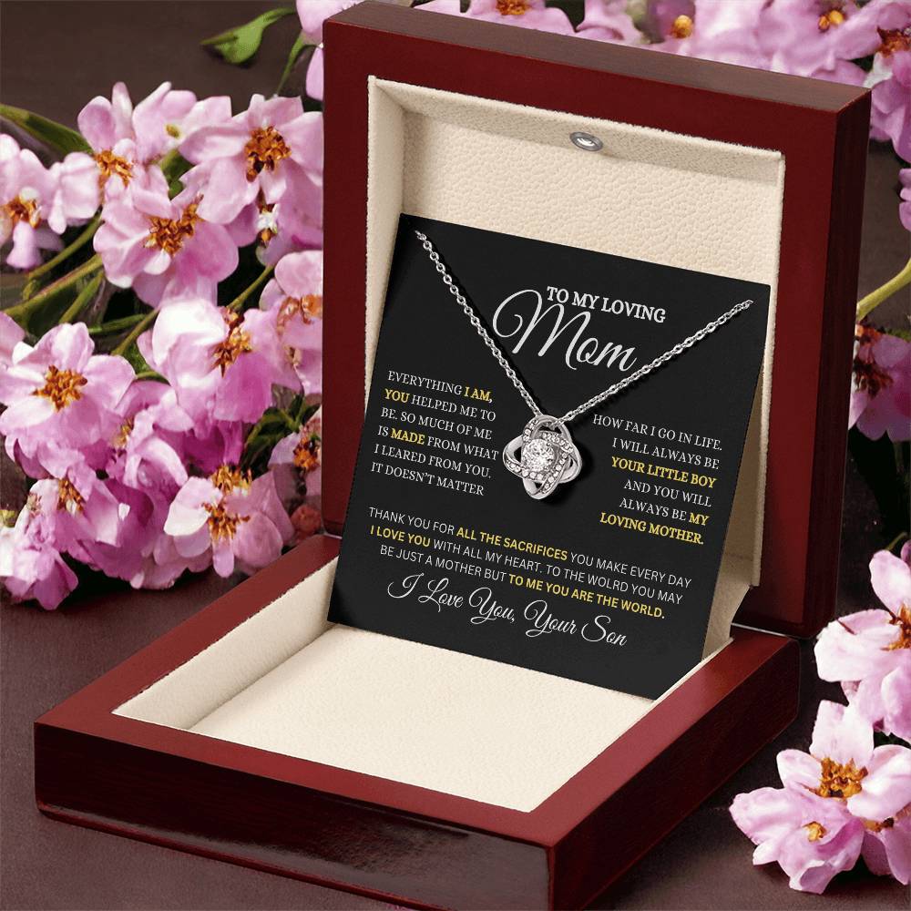 To My Mom | Love Knot Necklace Gift From Son