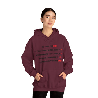 New Year Goal 2024 | Unisex Heavy Blend™ Hooded Sweatshirt