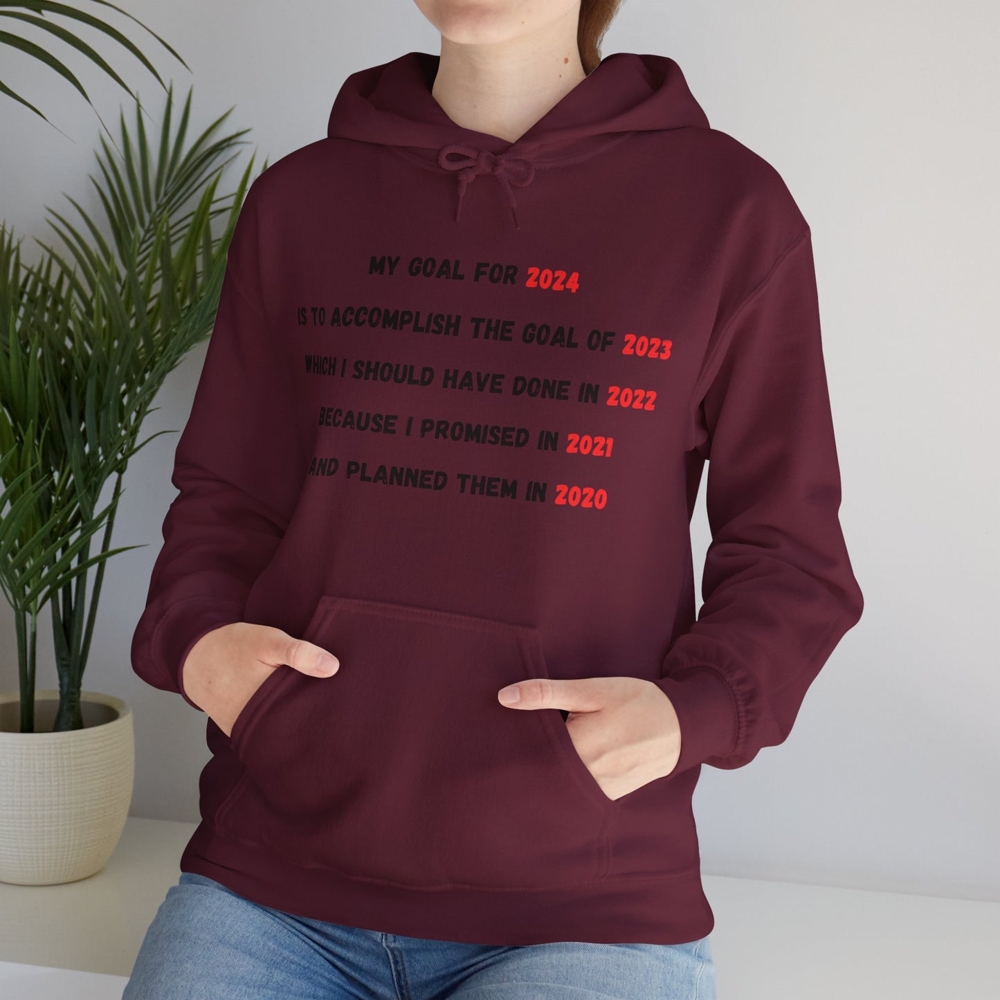 New Year Goal 2024 | Unisex Heavy Blend™ Hooded Sweatshirt