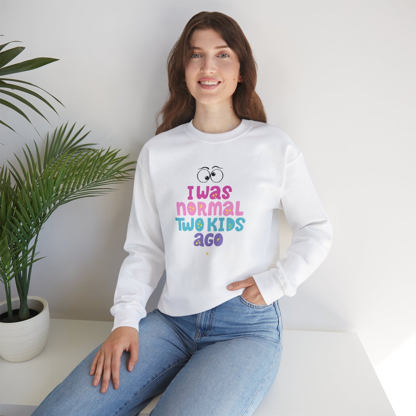 I Was Normal Two Kids Ago | Unisex Heavy Blend™ Crewneck Sweatshirt