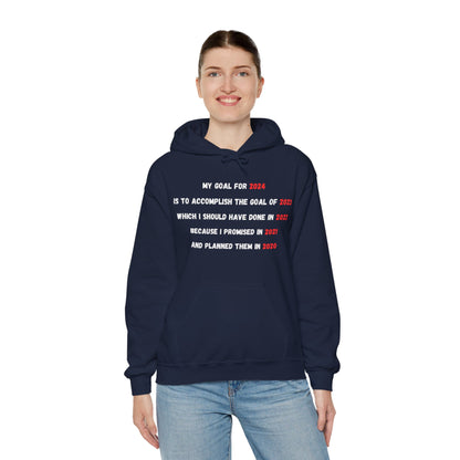 New Year Goal 2024 | Unisex Heavy Blend™ Hooded Sweatshirt