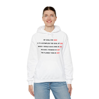 New Year Goal 2024 | Unisex Heavy Blend™ Hooded Sweatshirt