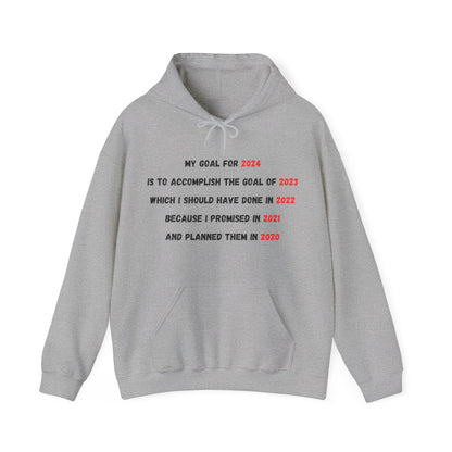 New Year Goal 2024 | Unisex Heavy Blend™ Hooded Sweatshirt