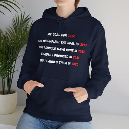 New Year Goal 2024 | Unisex Heavy Blend™ Hooded Sweatshirt