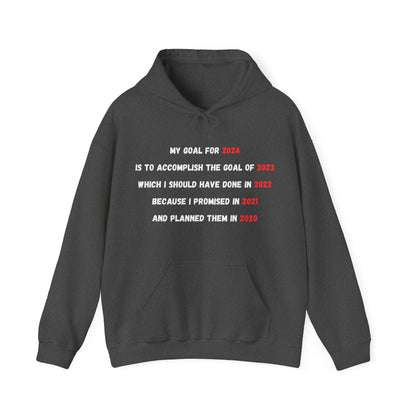 New Year Goal 2024 | Unisex Heavy Blend™ Hooded Sweatshirt