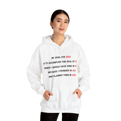 New Year Goal 2024 | Unisex Heavy Blend™ Hooded Sweatshirt