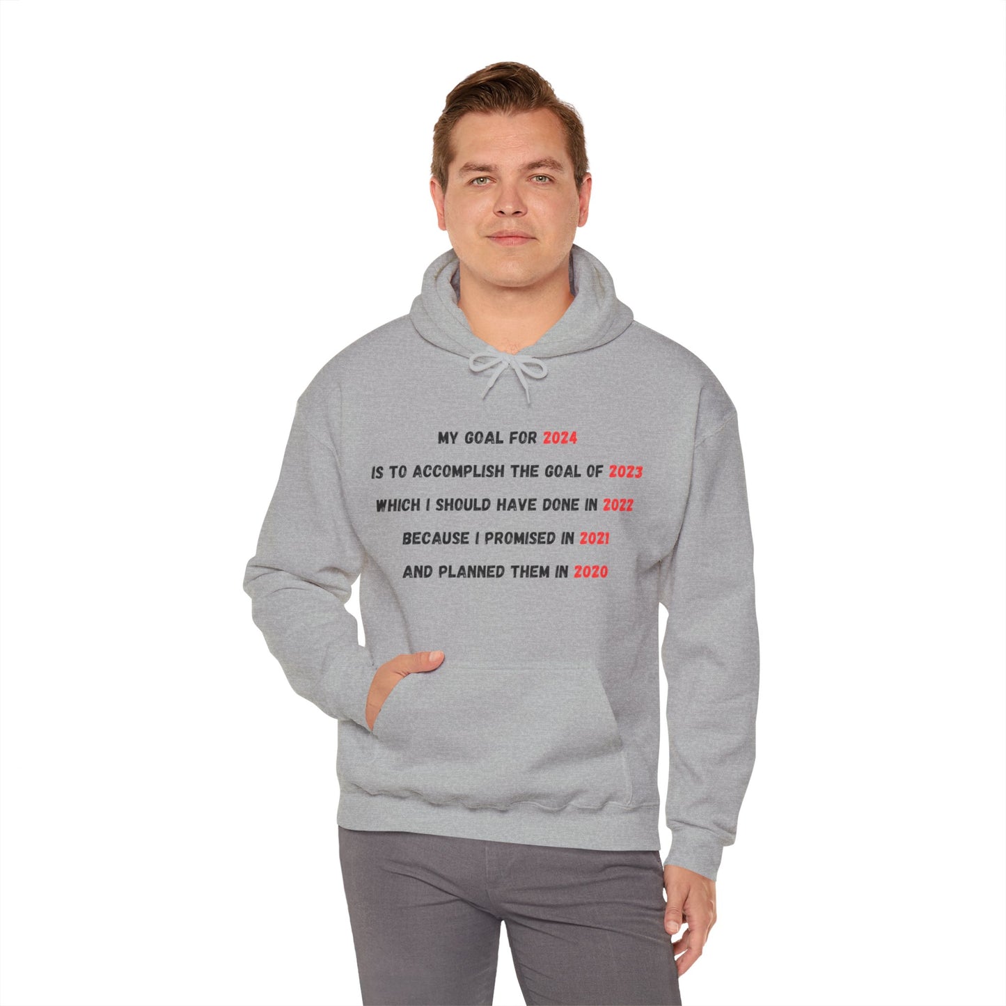 New Year Goal 2024 | Unisex Heavy Blend™ Hooded Sweatshirt