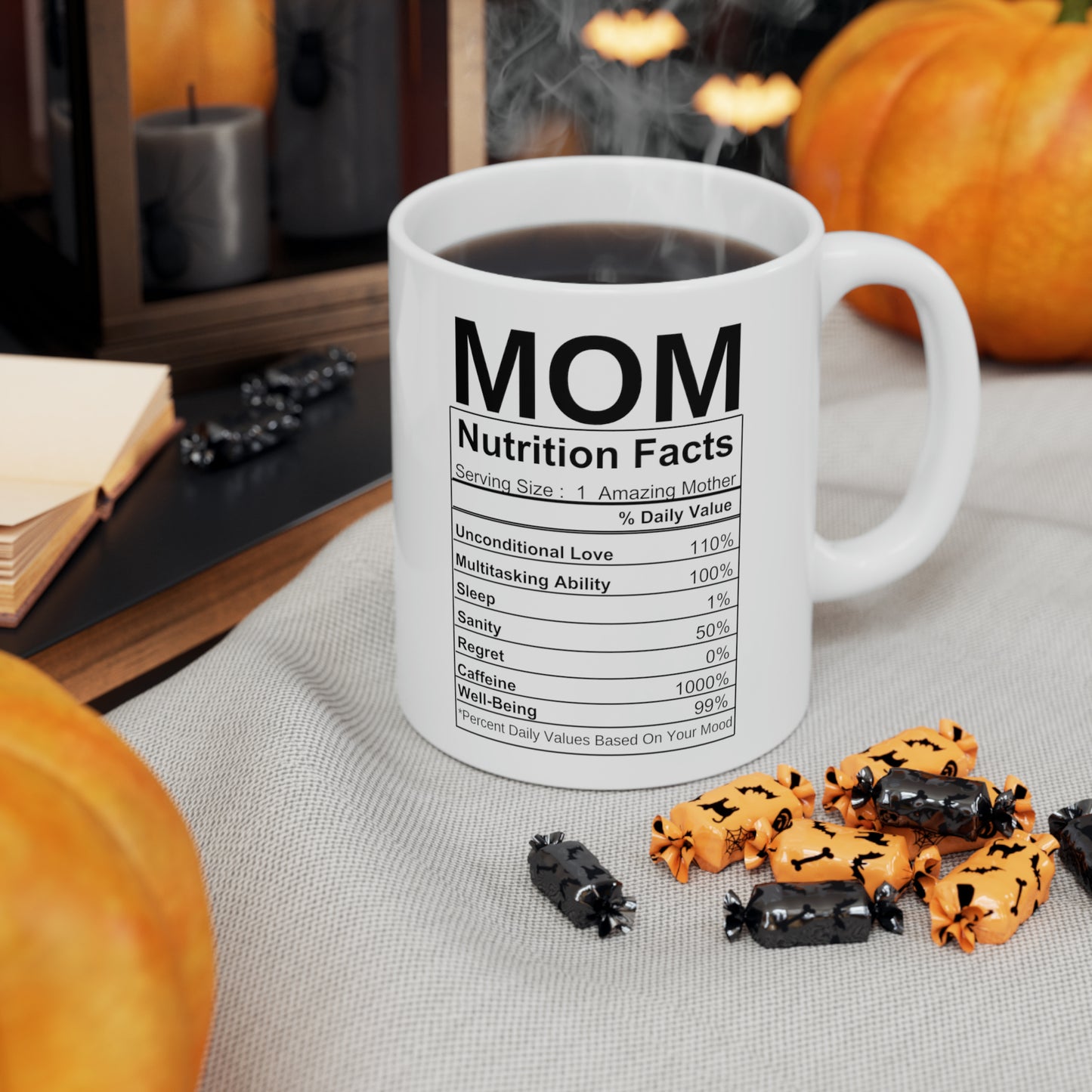 Mom Nutrition Facts | Ceramic Mug, 11oz