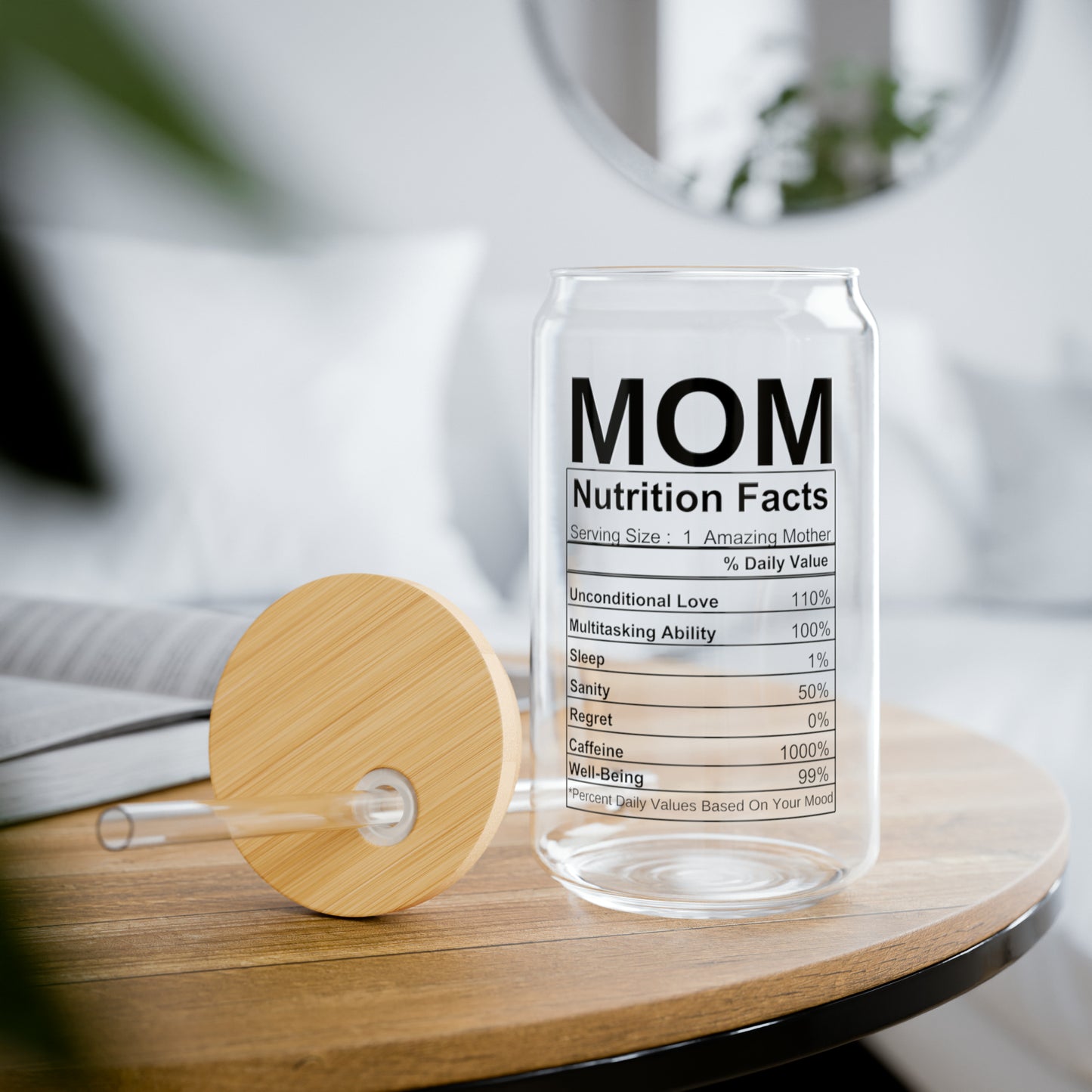 Mom Nutrition Facts | Sipper Glass, 16oz