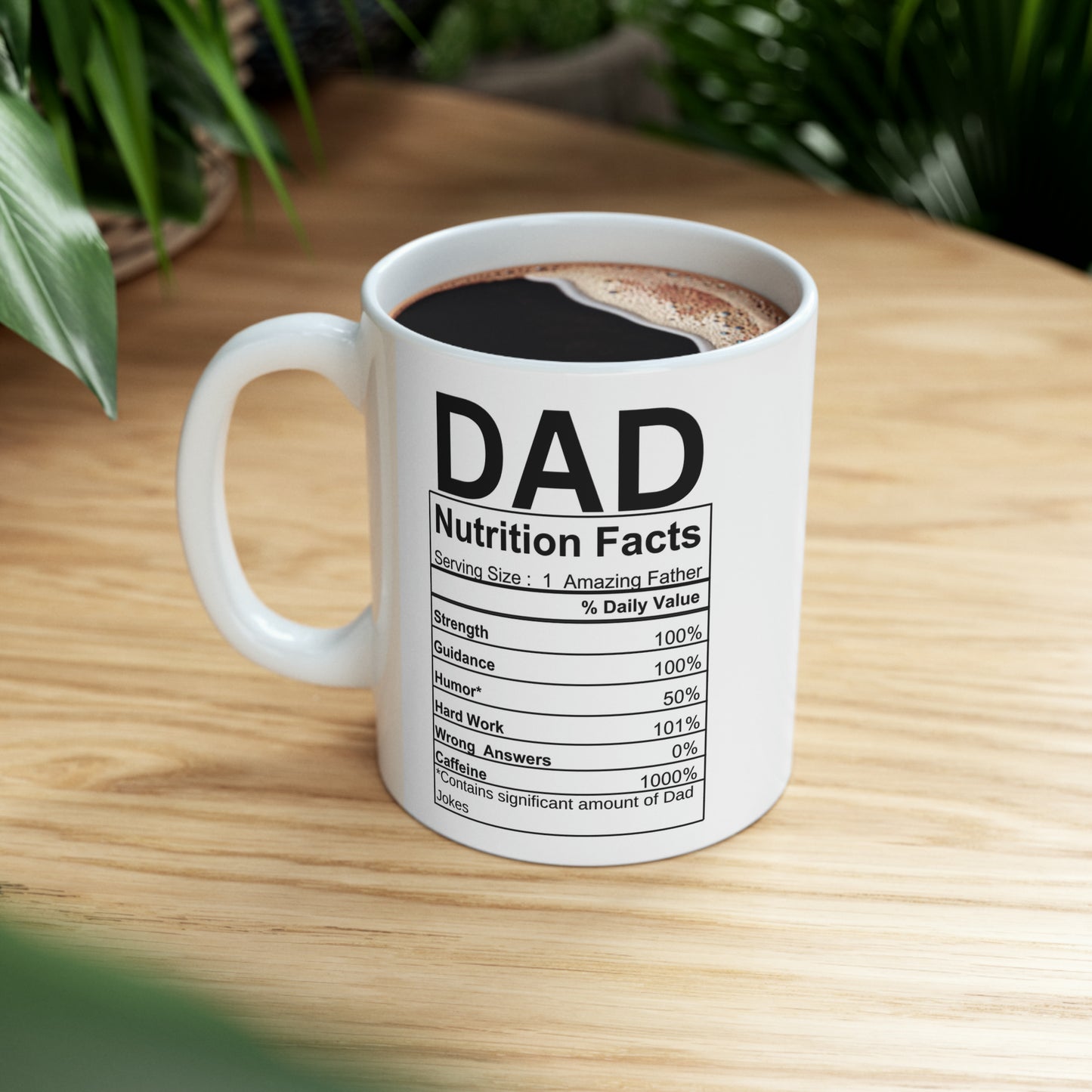 Dad Nutrition Facts | Ceramic Mug, 11oz