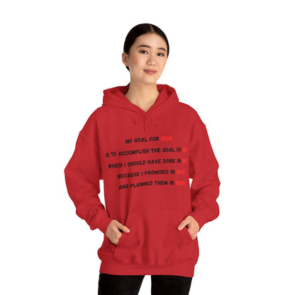 New Year Goal 2024 | Unisex Heavy Blend™ Hooded Sweatshirt