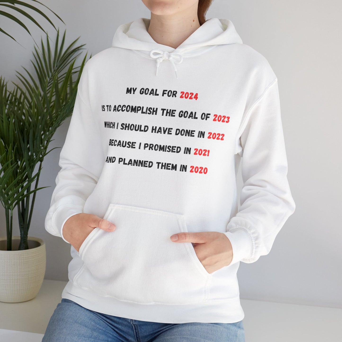 New Year Goal 2024 | Unisex Heavy Blend™ Hooded Sweatshirt