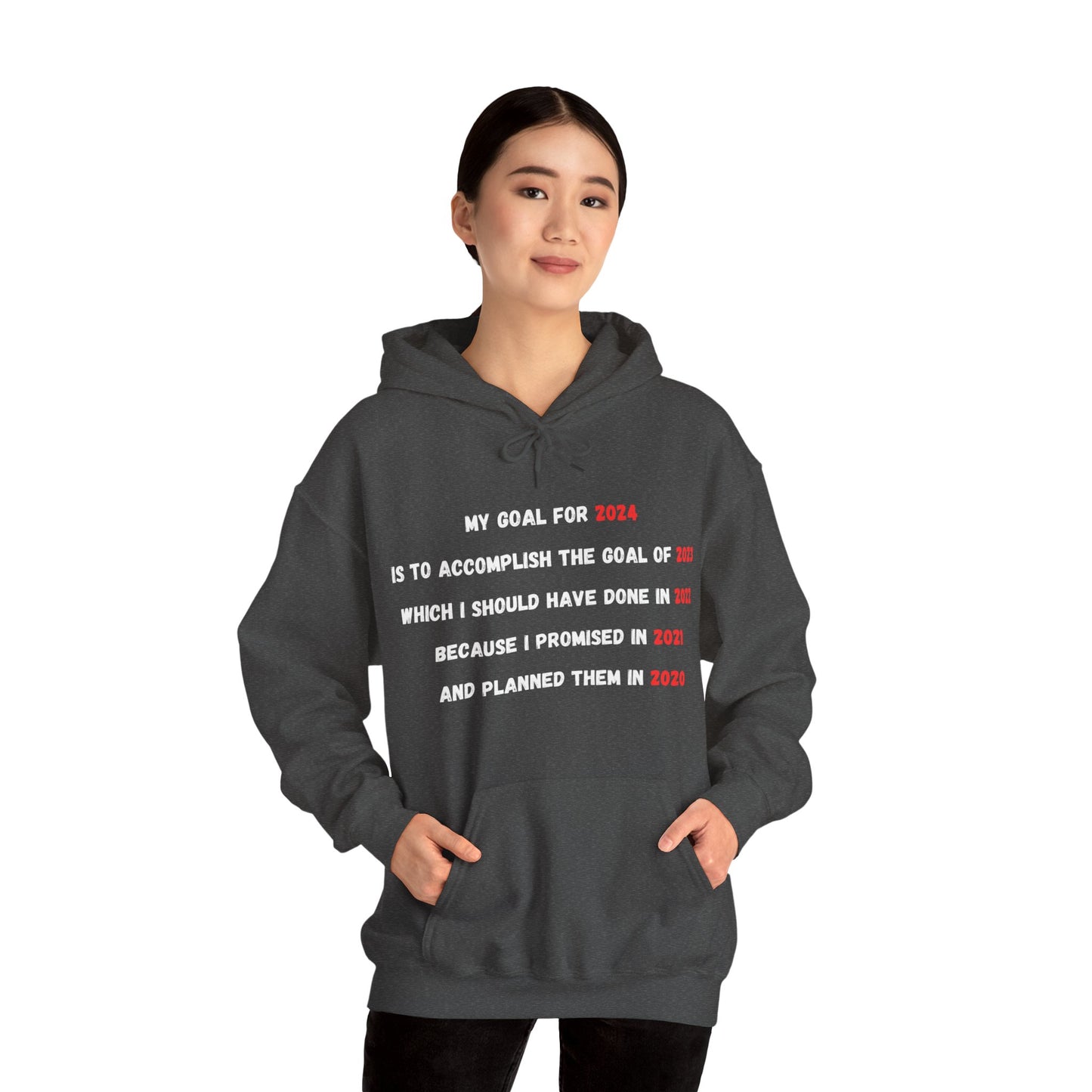 New Year Goal 2024 | Unisex Heavy Blend™ Hooded Sweatshirt