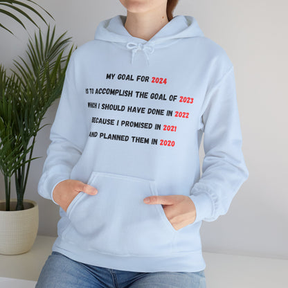 New Year Goal 2024 | Unisex Heavy Blend™ Hooded Sweatshirt