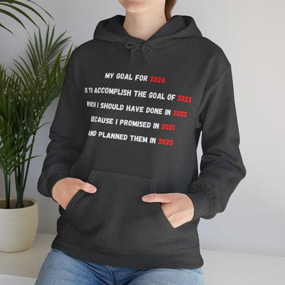 New Year Goal 2024 | Unisex Heavy Blend™ Hooded Sweatshirt