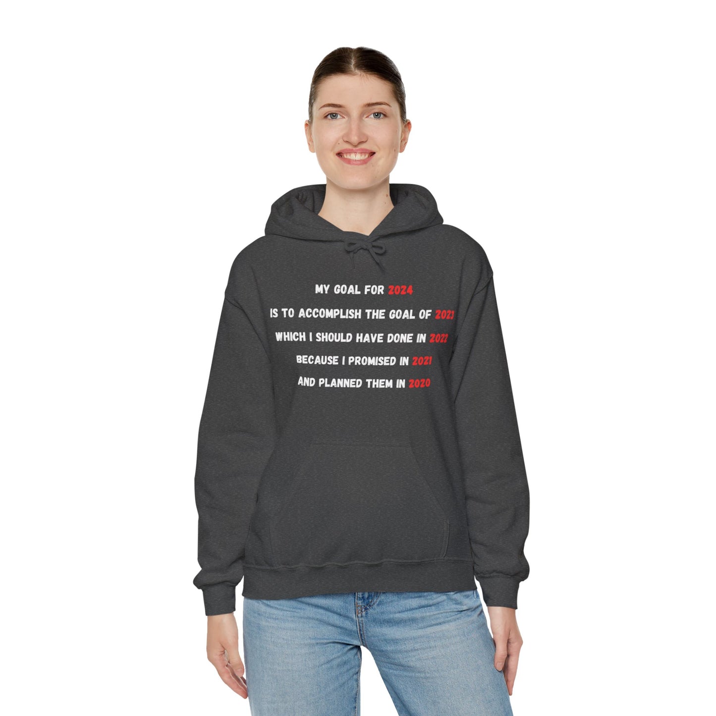 New Year Goal 2024 | Unisex Heavy Blend™ Hooded Sweatshirt