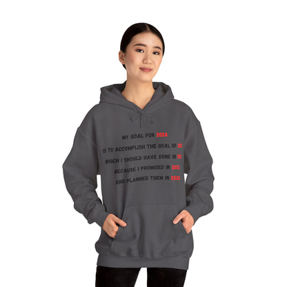 New Year Goal 2024 | Unisex Heavy Blend™ Hooded Sweatshirt