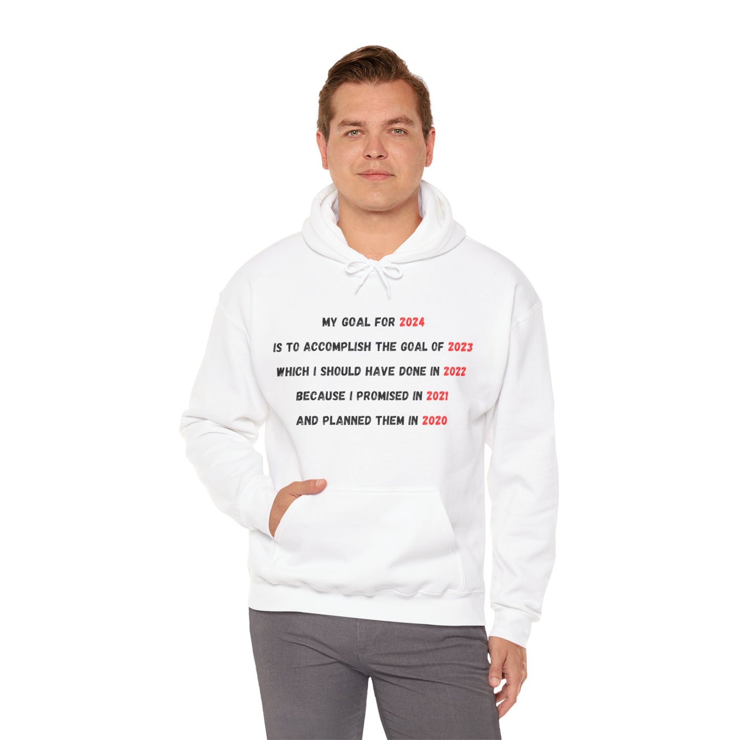 New Year Goal 2024 | Unisex Heavy Blend™ Hooded Sweatshirt