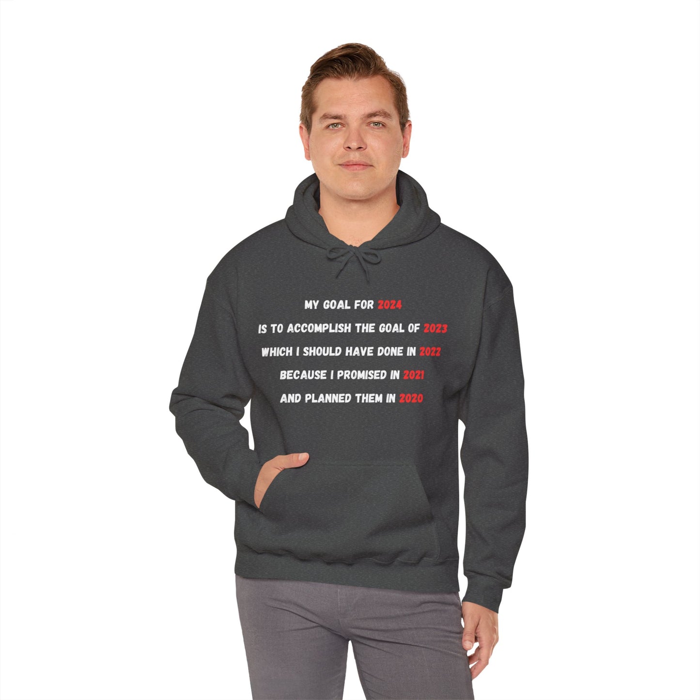 New Year Goal 2024 | Unisex Heavy Blend™ Hooded Sweatshirt