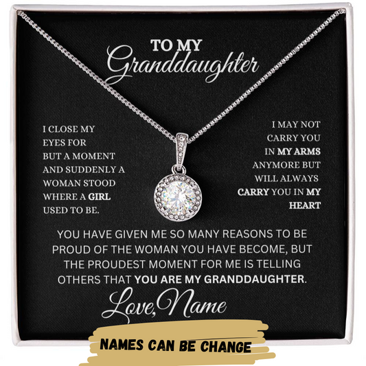 To My Granddaughter Personalized Name From Grandparents, Granddaughter Necklace Gift from GrandParents, Birthday, granddaughter wedding, granddaughter jewelry