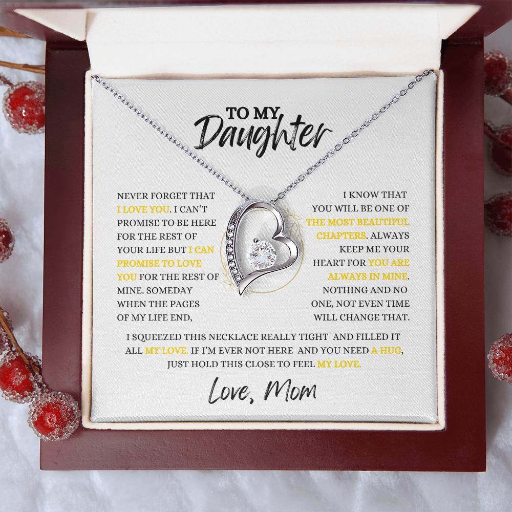 TO  MY DAUGHTER - Necklace Gift From Mom, Daughter Gift, Inspirational Strength Gift, Daughter Necklace, Love Knot, 14k Sentimental