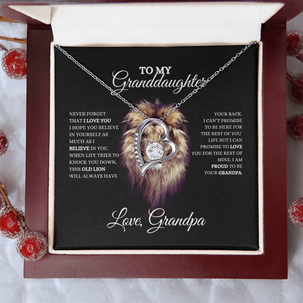 To My Granddaughter | Forever Love Necklace | Heartfelt Message From Grandpa