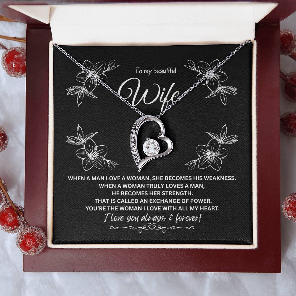 To My Wife | Forever Love Necklace | Heartfelt Message