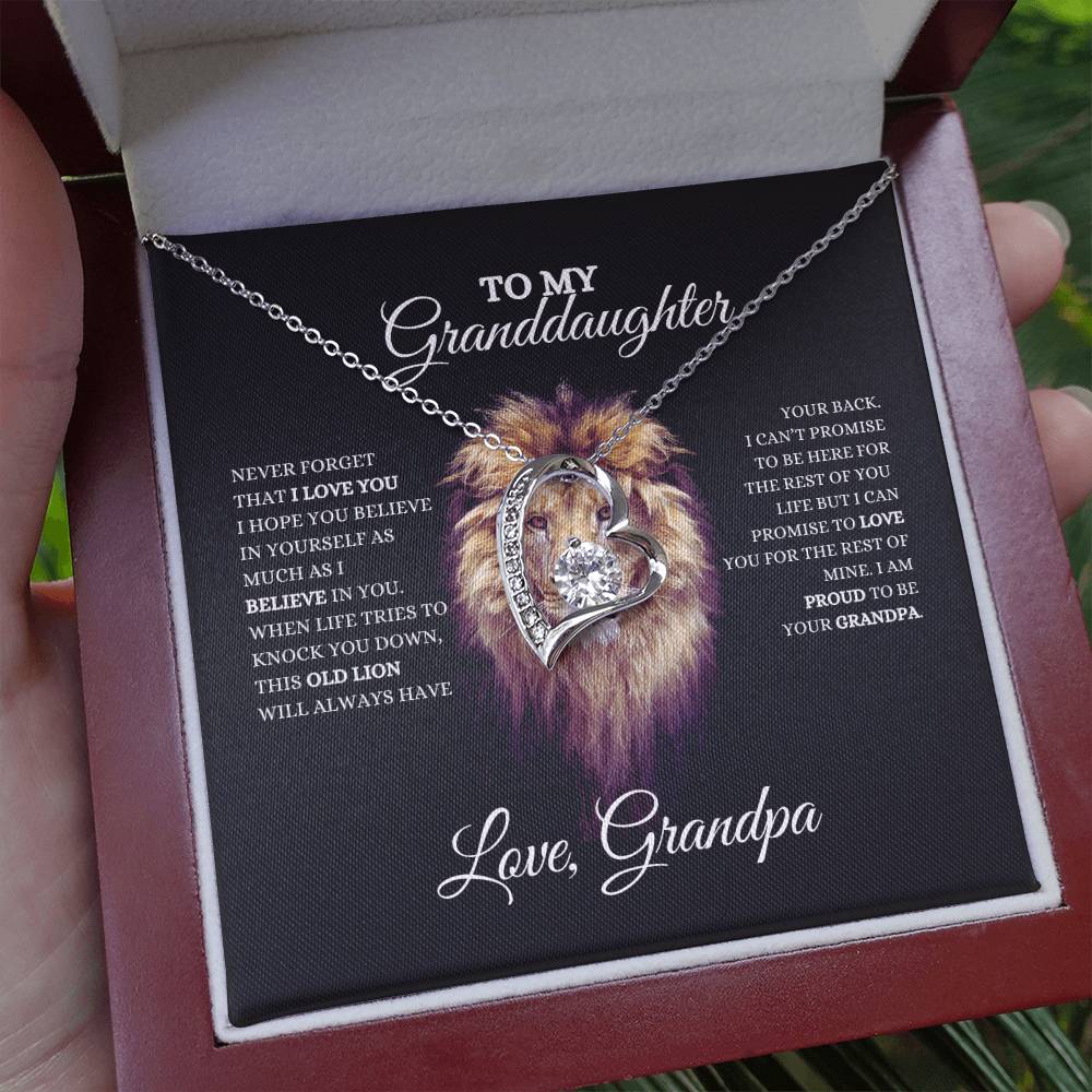 To My Granddaughter | Forever Love Necklace | Heartfelt Message From Grandpa