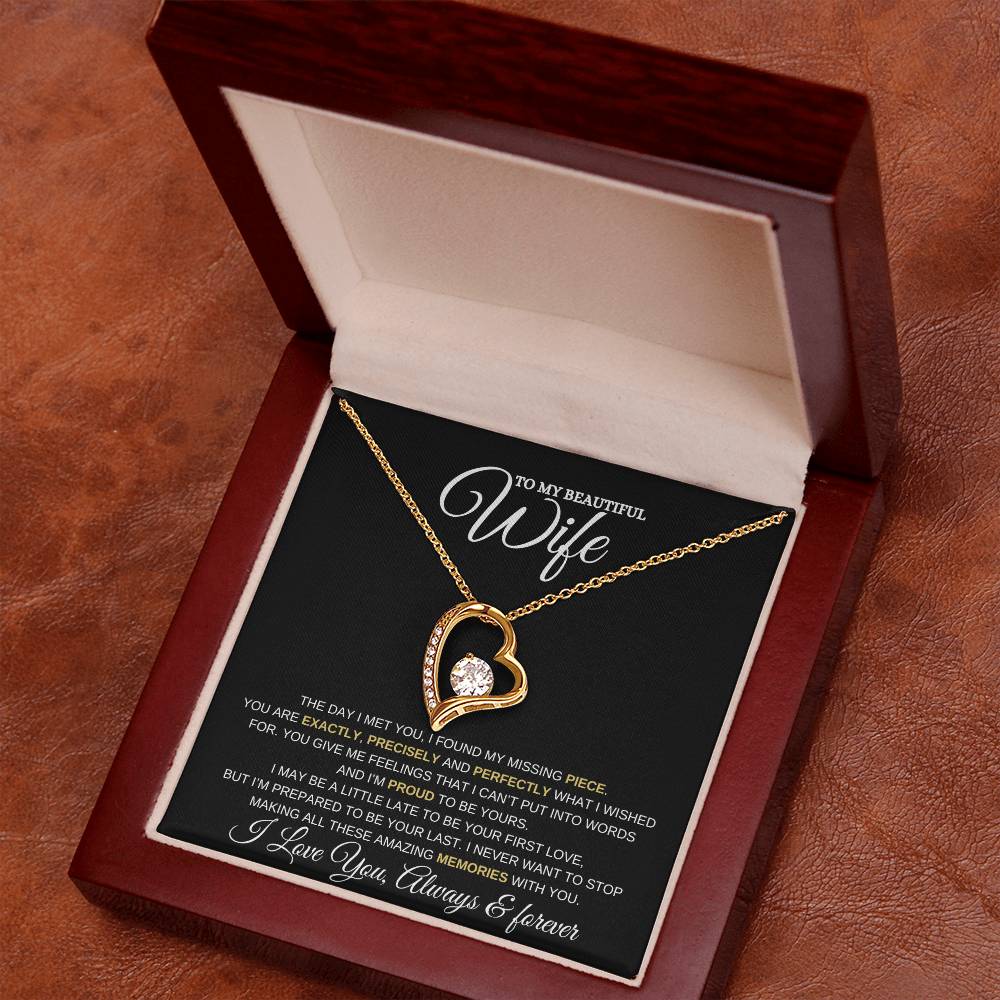 To My Wife | Forever Love Necklace | Heartfelt Message