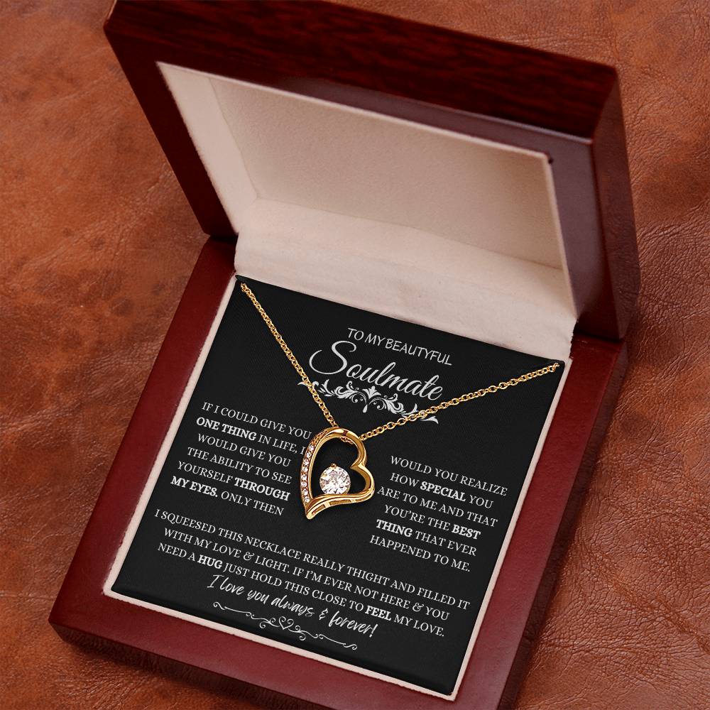 To My Soulmate Necklace, Valentine's day Gifts For Her, Valentines Gift For Soulmate, Wife, Gf, Girlfriend, Fiancee, Future Wife, Message Card Jewelry