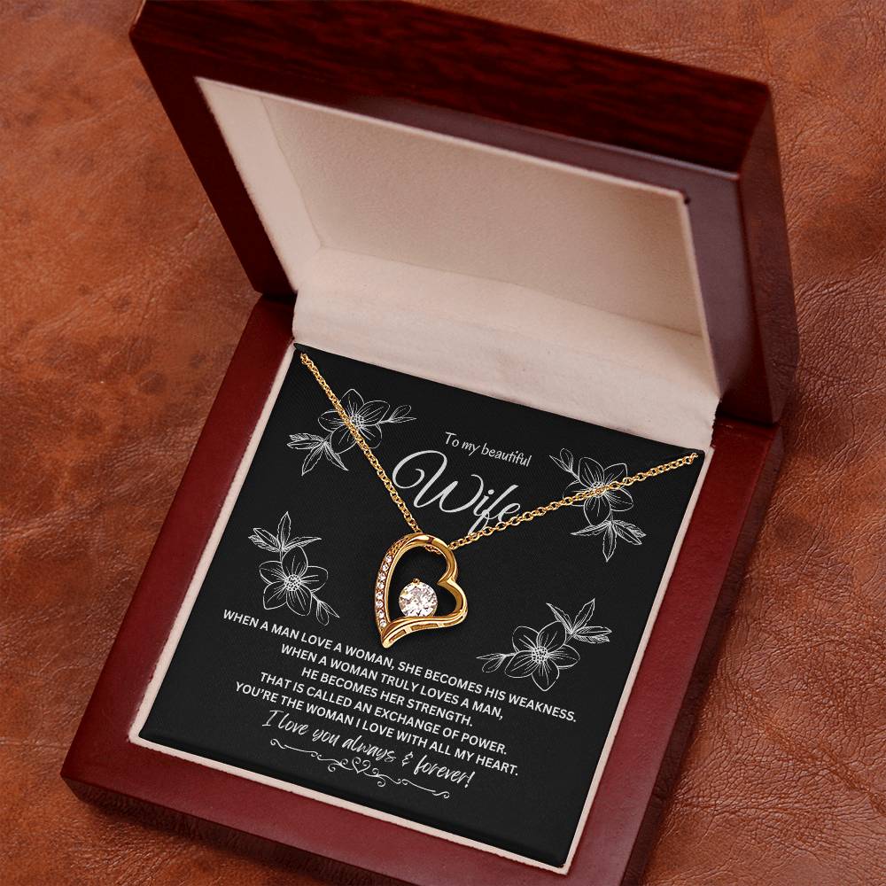 To My Wife | Forever Love Necklace | Heartfelt Message