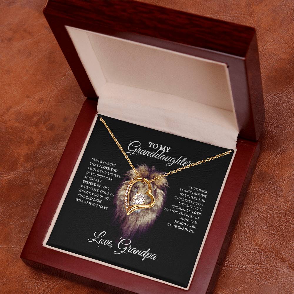 To My Granddaughter | Forever Love Necklace | Heartfelt Message From Grandpa