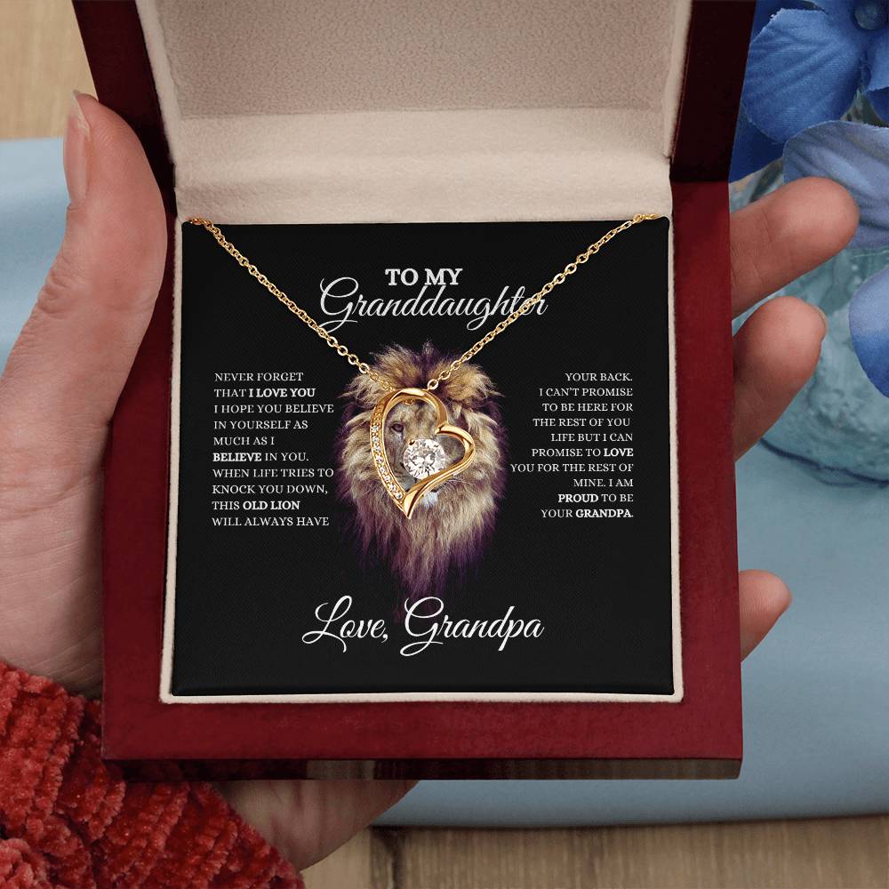 To My Granddaughter | Forever Love Necklace | Heartfelt Message From Grandpa