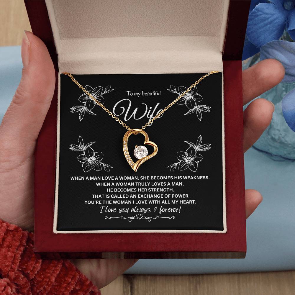 To My Wife | Forever Love Necklace | Heartfelt Message