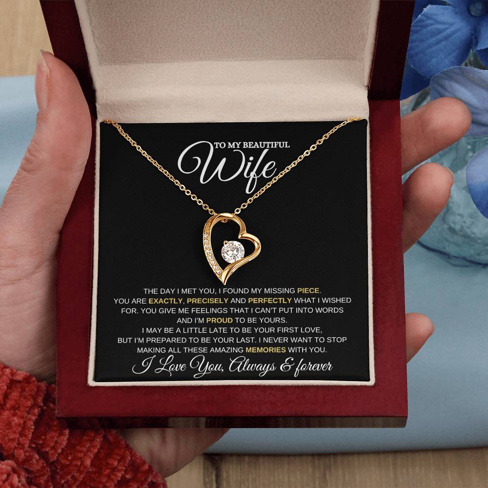 To My Wife | Forever Love Necklace | Heartfelt Message