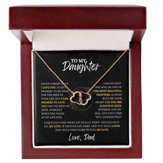 TO MY DAUGHTER - Everlasting Love Necklace Gift From Dad