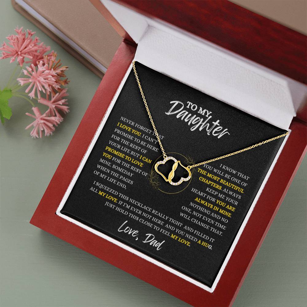 TO MY DAUGHTER - Everlasting Love Necklace Gift From Dad