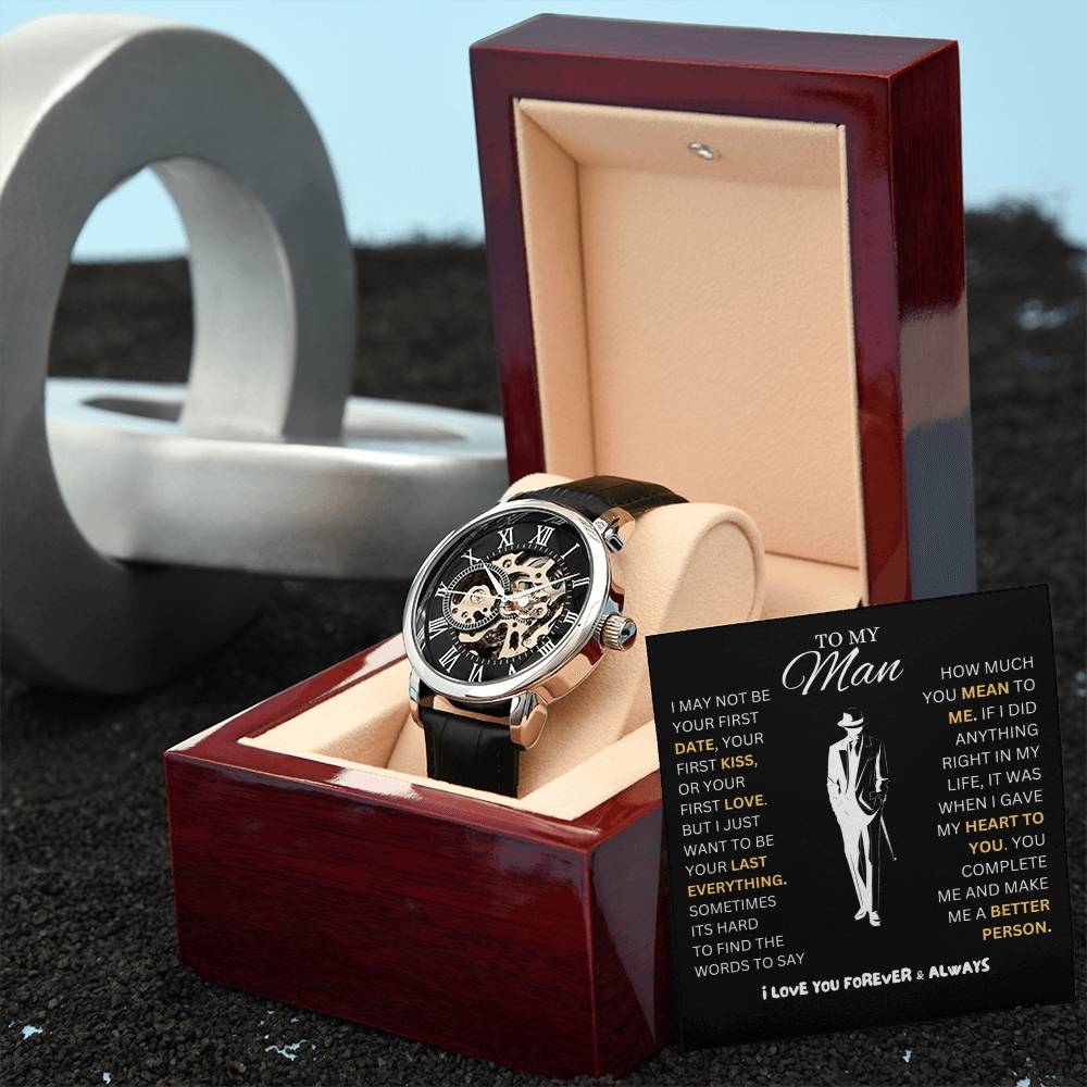 To My Man | Men's Openwork Watch | Heartfelt Message