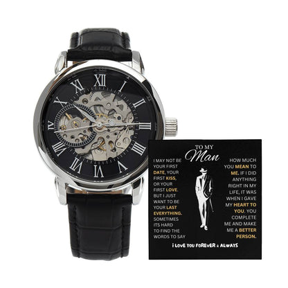 To My Man | Men's Openwork Watch | Heartfelt Message