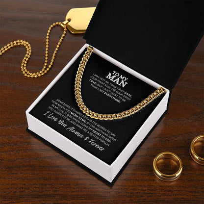 TO MY MAN | CUBAN LINK CHAIN | HEARTFELT MESSAGE