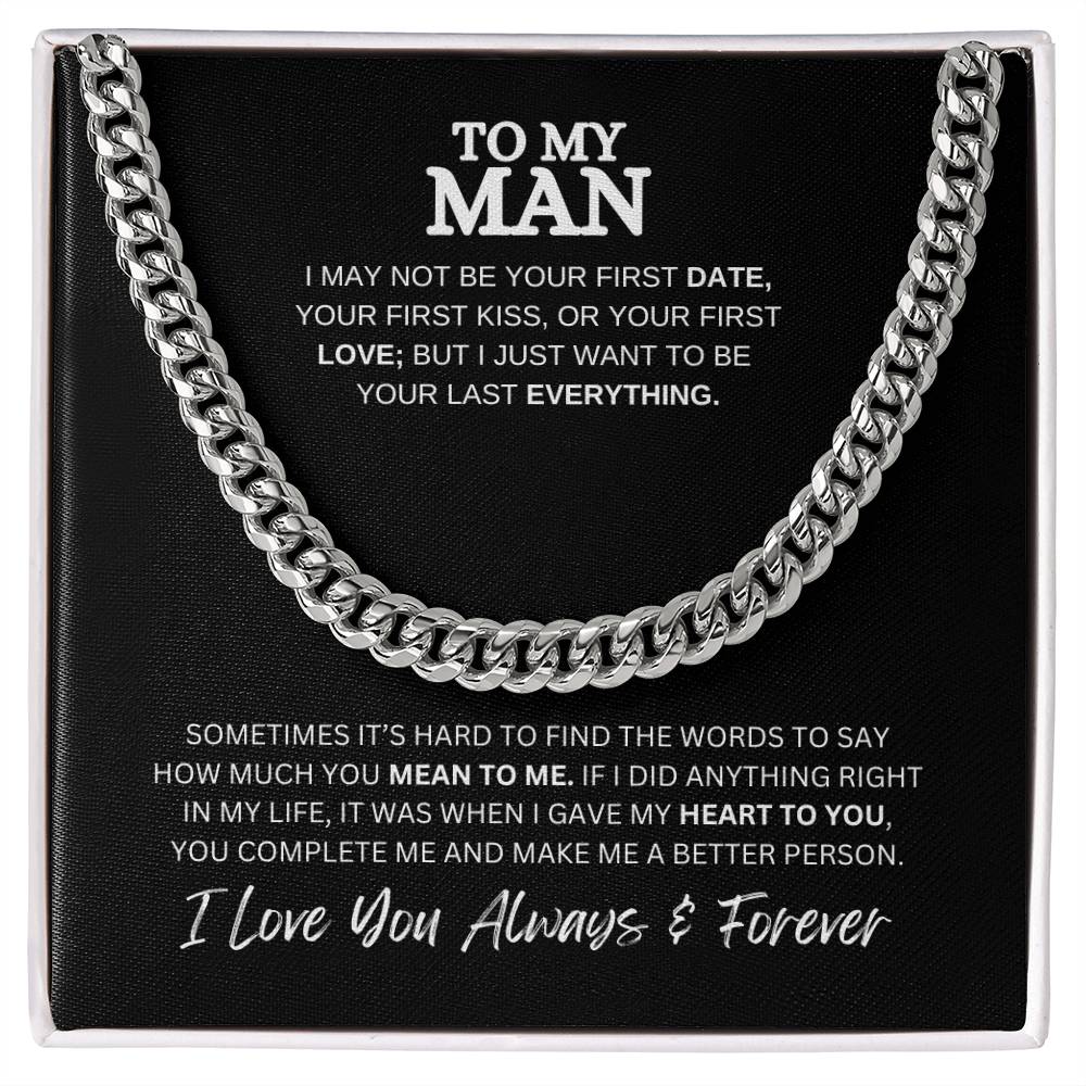 TO MY MAN | CUBAN LINK CHAIN | HEARTFELT MESSAGE