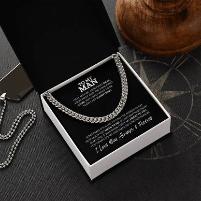 TO MY MAN | CUBAN LINK CHAIN | HEARTFELT MESSAGE