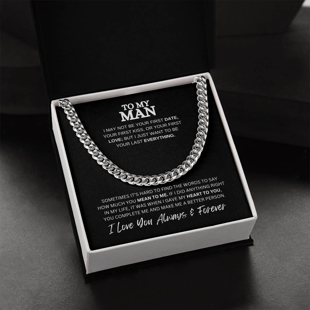 TO MY MAN | CUBAN LINK CHAIN | HEARTFELT MESSAGE