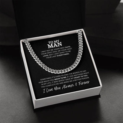 TO MY MAN | CUBAN LINK CHAIN | HEARTFELT MESSAGE