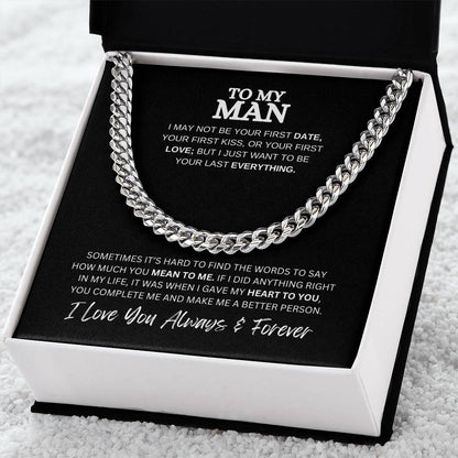 TO MY MAN | CUBAN LINK CHAIN | HEARTFELT MESSAGE