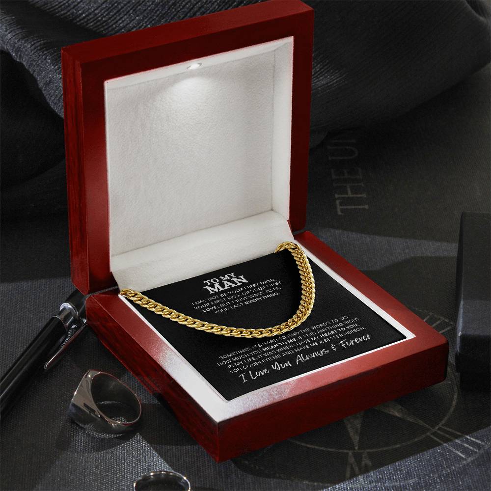 TO MY MAN | CUBAN LINK CHAIN | HEARTFELT MESSAGE